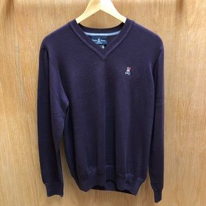 NEW AUTHENTIC MENS PSYCHO BUNNY V NECK SWEATER